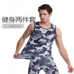 Men`s outdoor leisure suit men`s sports vest print clothing manufacturers direct selling Vest (tight) xs 