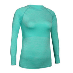 New women`s professional sports breathable round neck T quick dry training fitness running sleeve fi Mint green m 