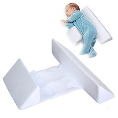 婴儿侧睡枕 定型枕防偏头 可拆洗护腰婴儿枕 防吐奶 跨境爆款 白色可拆洗