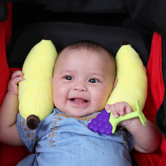 婴儿用品头部护颈枕 安全座椅宝宝香蕉睡枕 防偏头枕现货 黄色