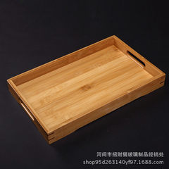 Tableware hand rectangular tray table wine utensils set store creative Japanese tea cups made of bam Bamboo color 