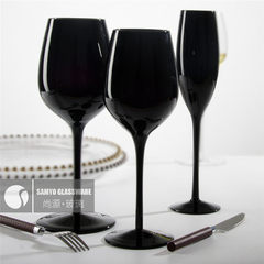 Manufacturer wholesales decorous black red wine glass suit fashionable bar appliance individual char Red wine glass 