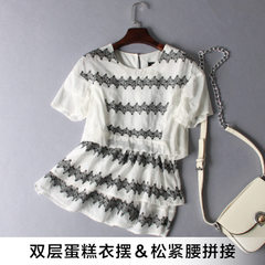 European station high-end boutique women`s clothing wholesale pure silk cotton embroidery layers of  white s. 