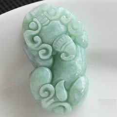 Pixiu natural myanmar jade pixiu factory wholesale Buddha guanyin jade pendant pendant items jade cr About 35 mm * 19 * 13 