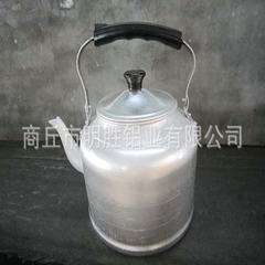 河南“明胜”批量生产供应餐饮用品26cm洗白壶平底铝壶 白色