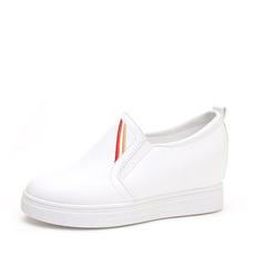 2018 new style inside heightening white shoes Korean version of low-top women`s casual fashion muffi white 36 