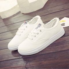 2018 spring and summer new low-top canvas shoes for female students Korean version of small white sh white 36 
