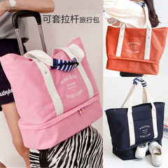 Wholesale new canvas travel bag single shoulder backpack women large capacity rod single shoulder ba orange 