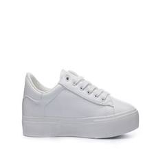 Spring women`s shoes leather upper small white shoes original wind ulzzang Korean version of leisure white 35 