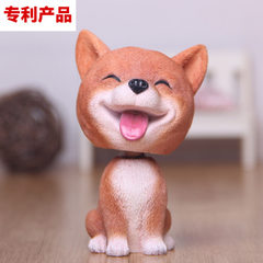 Dog new product creative car shake head imitation cute cartoon dog resin decorative arts and crafts corgi 