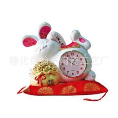 Fortune bag rabbit deposit clock wedding decoration household 28 * 17.3 * 22 