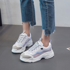 Spring 2018 new INS super fire panda shoes hollowed-out round toe women`s shoes fashion Korean versi white 35 