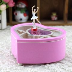 Peach heart ballet girl music box creative octave jewelry box high-end octave box for girls YL2036 pink 