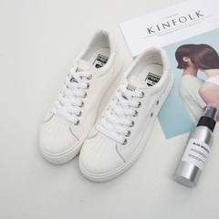 2018 new canvas shoes spring and summer women`s shoes chic leisure students canvas shoes shell head  white 35 