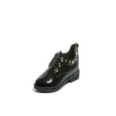 Spring 2018 new bright leather performance shoes patent leather women`s single shoe fashion students 1050-1 black 35 