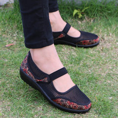 Xinqing 2018 old Beijing cloth shoes women`s net shoes xia jiping with breathable women`s shoes hole 1767 red 35 