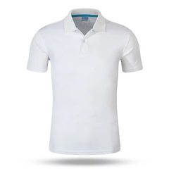 Wholesale net eye quick dry short sleeve lapel T-shirt advertising polo shirt custom work clothes cu white s. 