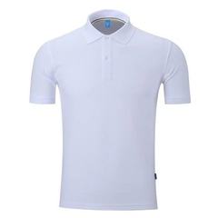 Lapel polo pure cotton cultural shirt, custom T-shirt, class clothing, custom short-sleeved work clo white s. 