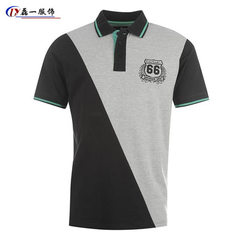 Shanghai summer T-shirt tailor-made fashion patchwork short sleeve polo shirt manufacturers large di white s. 