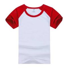 Men`s and women`s pure cotton shoulder wipe round neck T - shirt custom class clothing cultural shir red s. 