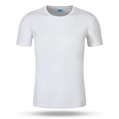 定制运动网眼速干t恤广告衫 速干衣圆领短袖t恤户外工作服文化衫 白色 S