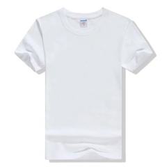 Wholesale men`s and women`s 220g cotton T-shirt with round neck, cultural T-shirt, class clothing, w white s. 