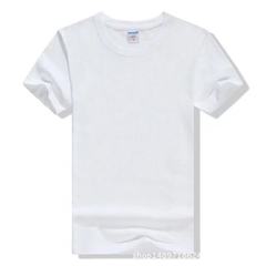 White cotton round collar t - shirt custom short - sleeve cultural shirt advertising shirt custom -  white s. 
