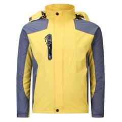 Outdoor sports mountaineering, windproof, waterproof and thickened stormcoat, custom overalls, fixed yellow s. 