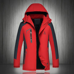 Manufacturer direct selling winter outdoor stormtrooper coat men and women add fleece thickening lar red XXL 