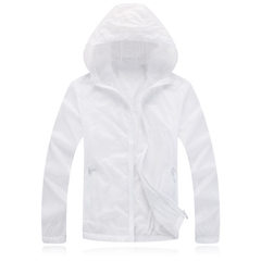 Summer new thin breathable quick dry men and women lovers outdoor skin clothing windbreaker fishing  801 male white s. 