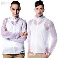 Manufacturer wholesale sun protection clothing summer cycling wear outdoor skin clothing men and wom white xs 