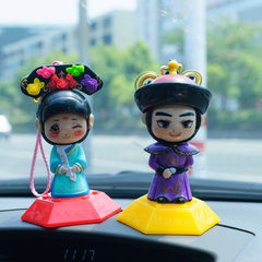 Donnie yen palace facelift doll Chinese cultural features doll Beijing tourist souvenir car accessor Red yellow emperor 