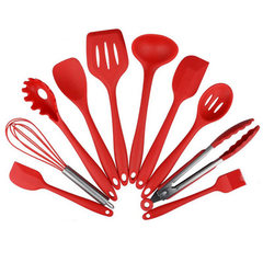 Silicone kitchenware 10 sets of non-stick pan silicone kitchenware set environmental cooking shovel  Ten times 