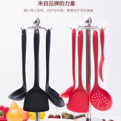 Kitchen tools silicone kitchenware 4 pieces set of cooking spoon shovel non-stick pan set kitchen ut 4-piece set of all-inclusive silica gel kitchenware (red) 