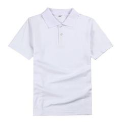 Pure cotton lapel cultural shirt custom embroidery diy work clothes custom advertising shirt polo pr white m 