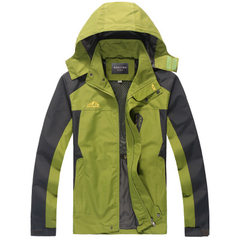 Spring and autumn new jacket jacket casual men`s wear and fat guy special size single layer outdoor  9988 grass green l 