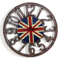 European-style antique gear wooden handicraft yiwu clock creative clock household decorative wall wa Size 39*0.1 