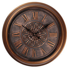 美式钟表挂钟客厅创意鹿头时钟欧式复古家用装饰挂表静音石英钟表 黄色