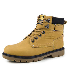 Autumn new men`s shoes outdoor large size leisure shoes mountain shoes men`s workwear boots Martin b G602 yellow (without fleece) 39 