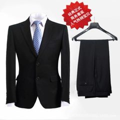 Factory wholesale processing men`s suit business suit formal suit classic suit interview wear a hair black xs 