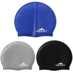 SBART silicone swimming cap for men, women, young and old universal special color swimming cap anti  white 