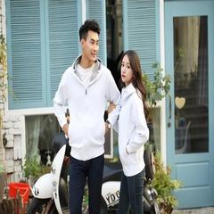 Autumn and winter style with fleece zipper hooded vest custom team uniform overalls thickened coat c white s. 