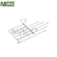 Nachuan creative household supplies wholesale stainless steel trousers rack multi-functional magic p white 35 * 18.3 * 5.7 cm 