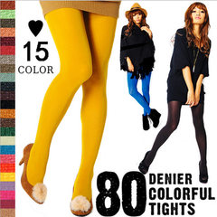 New York 054 women`s thin candy colored velvet pantyhose C 2 # red wine All code 
