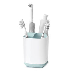 浴室洗漱收纳盒台面置物架整理架牙刷牙膏置物架收纳架 清新蓝 13.2*9.4*9.4cm