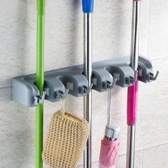 Plastic mops mops to mop umbrella holder toilet rack hooks cleaning tools ABS 5 hook 6 