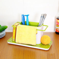 New product kitchen multi-functional sponge cleaning ball waterlogging rack convenient large tableto green About 15cm long * 6cm wide * 9cm high 