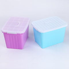 [factory direct selling] thickened plastic receiving box with cover receiving box clothes quilt rece purple 42 * 30 * 28 