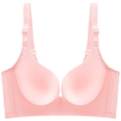 Manufacturer wholesale a piece of non - marking steel ring thickening sexy women`s underwear adjustm pink 75 c 