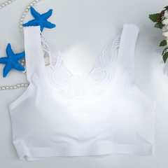 Summer without mark lace ice silk butterfly beautiful back new style has chest cushion to hit bottom white All code 